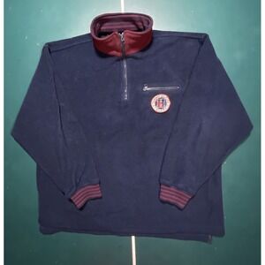 Vintage‎ 90s Tommy Hilfiger Athletics fleece quarter zip pullover Size Men's L